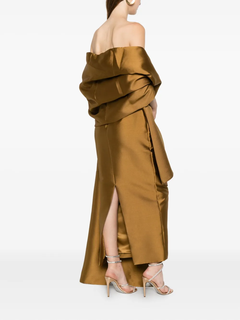 Solace London Renee Dress In Brown