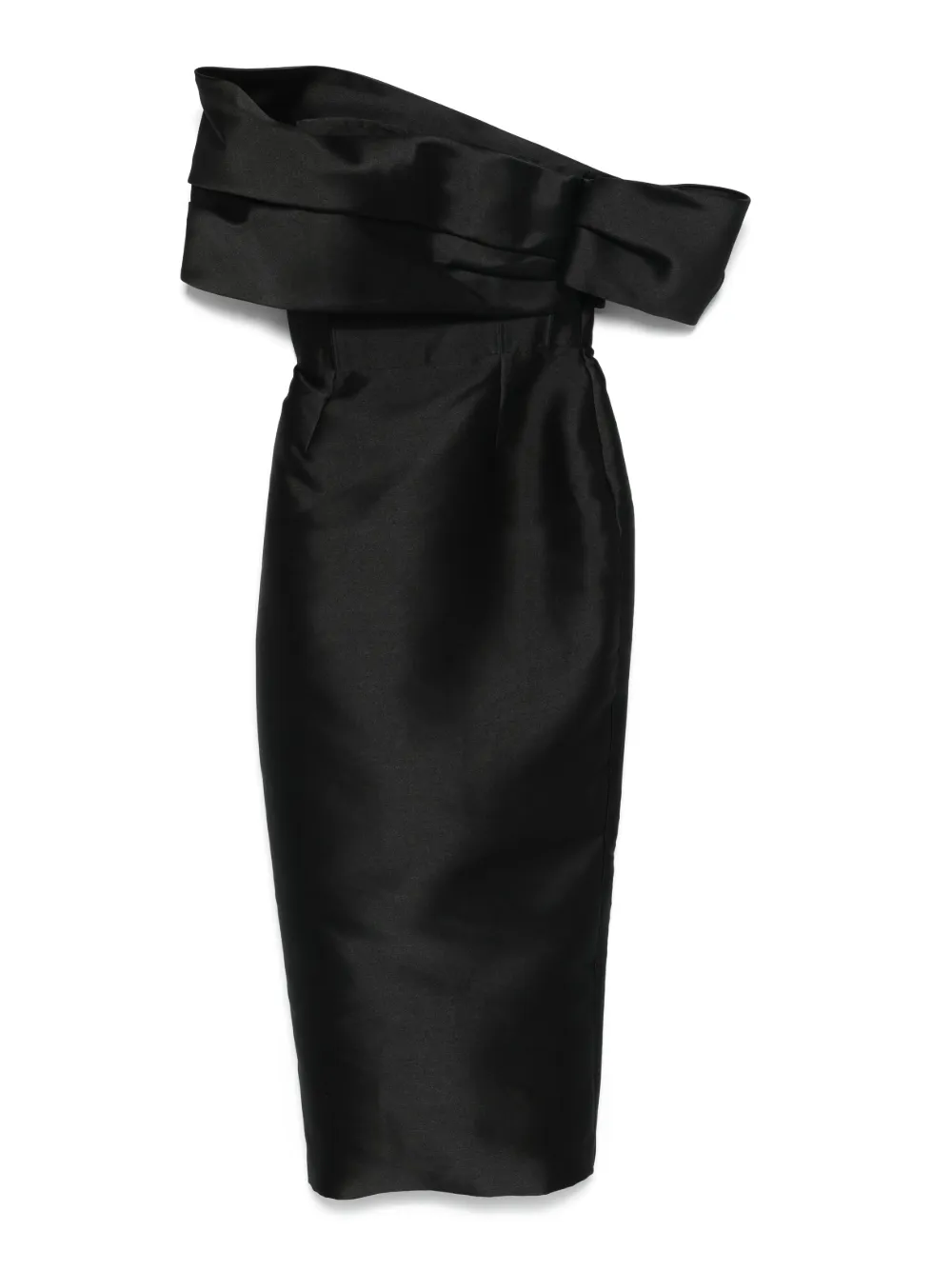 Solace London Mirla Midi Dress In Black