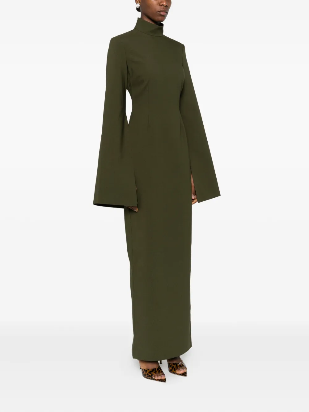 Solace London Josefine Maxi Dress In Green