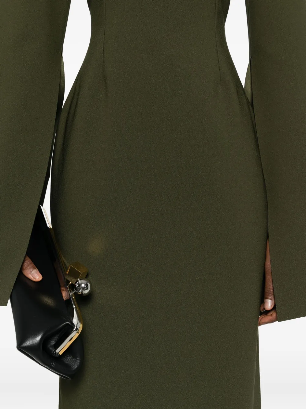 Solace London Josefine Maxi Dress In Green