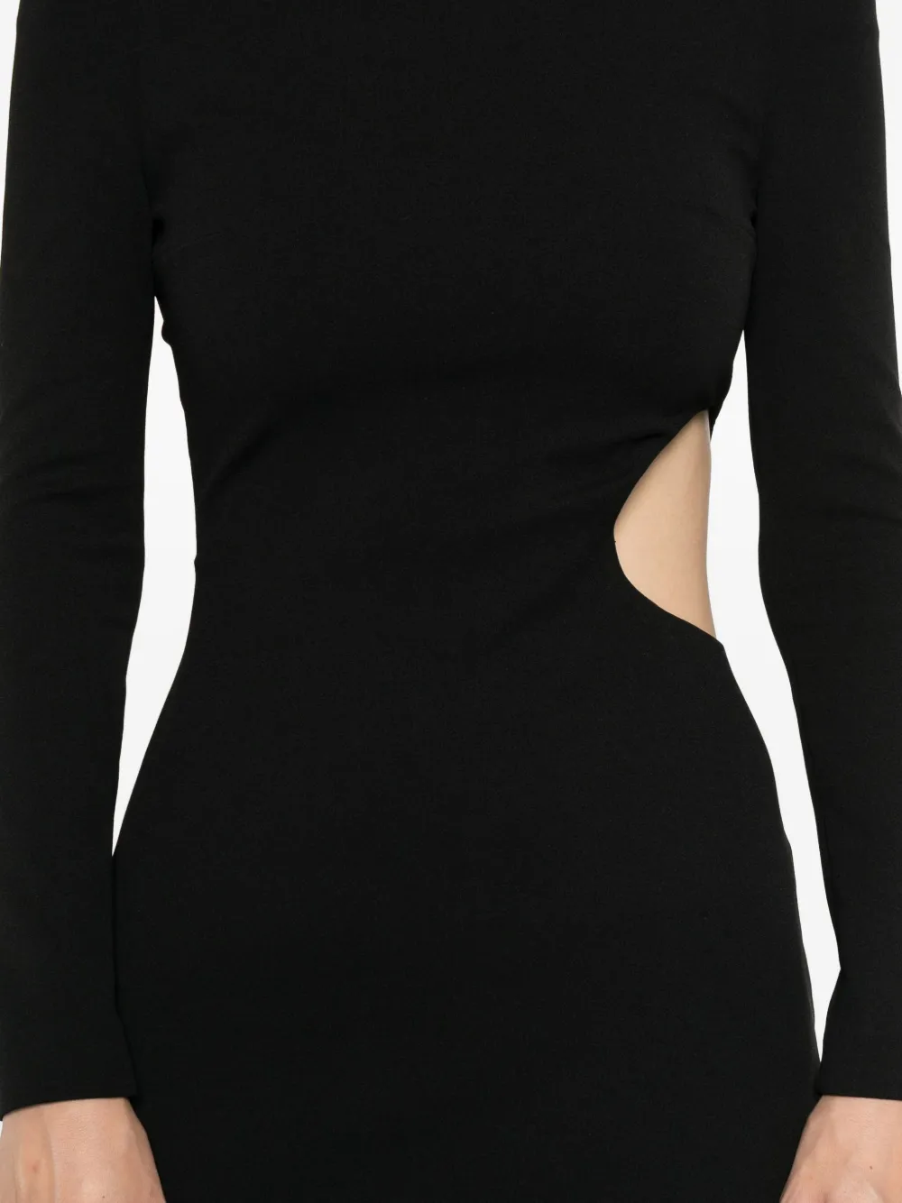 Solace London Mircea off-shoulder maxi-jurk met uitgesneden details Zwart