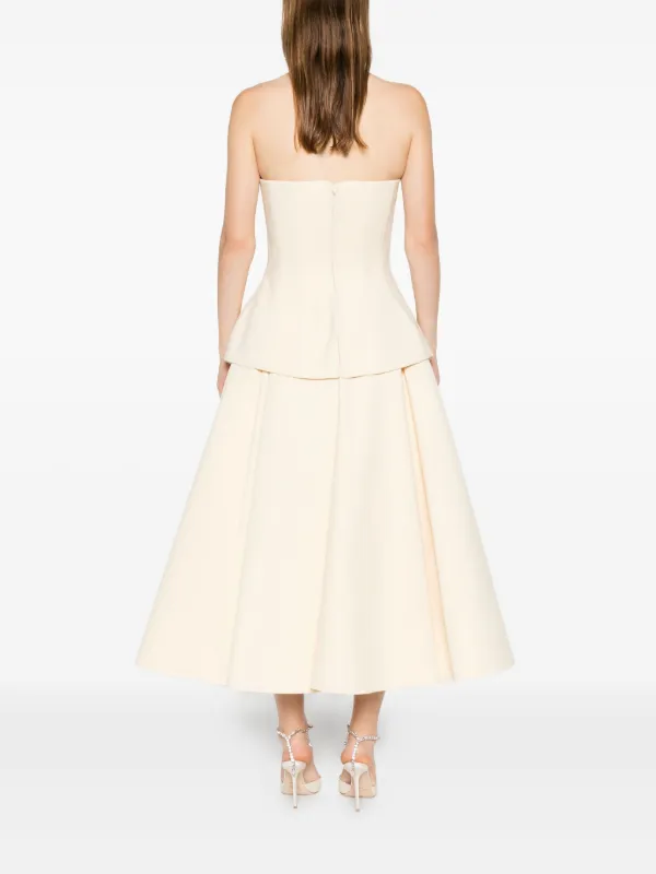 strapless open back dress Claudia Midi Dress