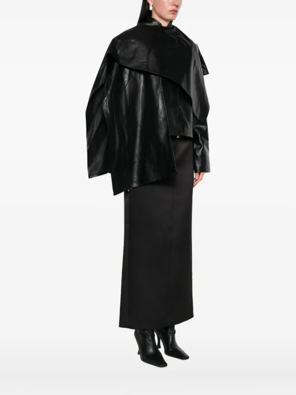 Ducie Jaqueta Naomi De Couro | Preto | FARFETCH BR