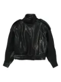 ducie grained leather jacket - Black