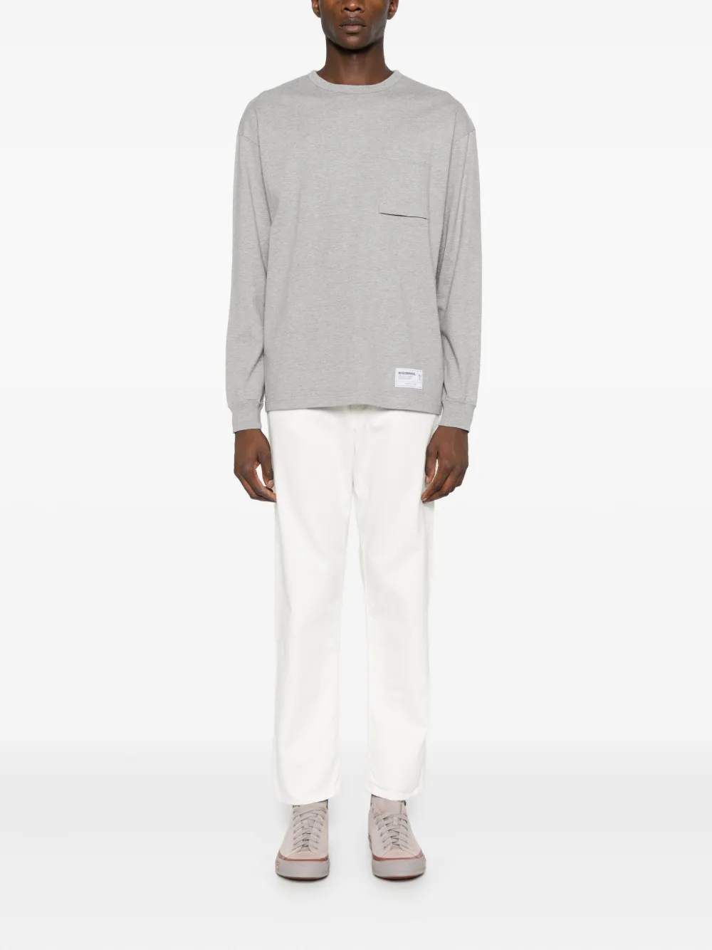 Neighborhood patch-pocket long-sleeve T-shirt - Grijs