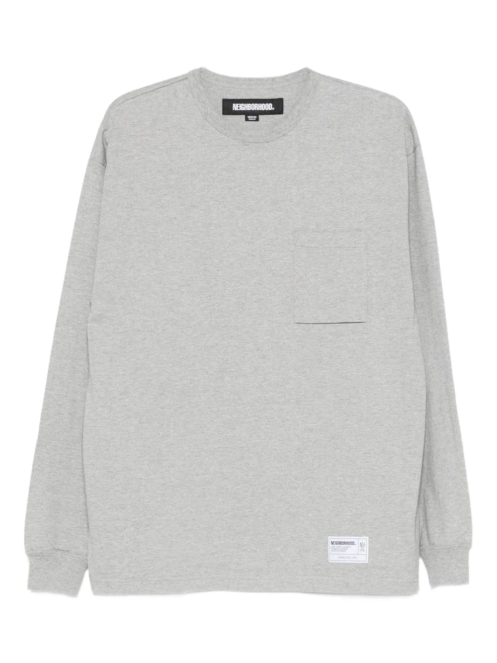 Neighborhood Langarmshirt mit aufgesetzter Tasche | Grau | Image 1