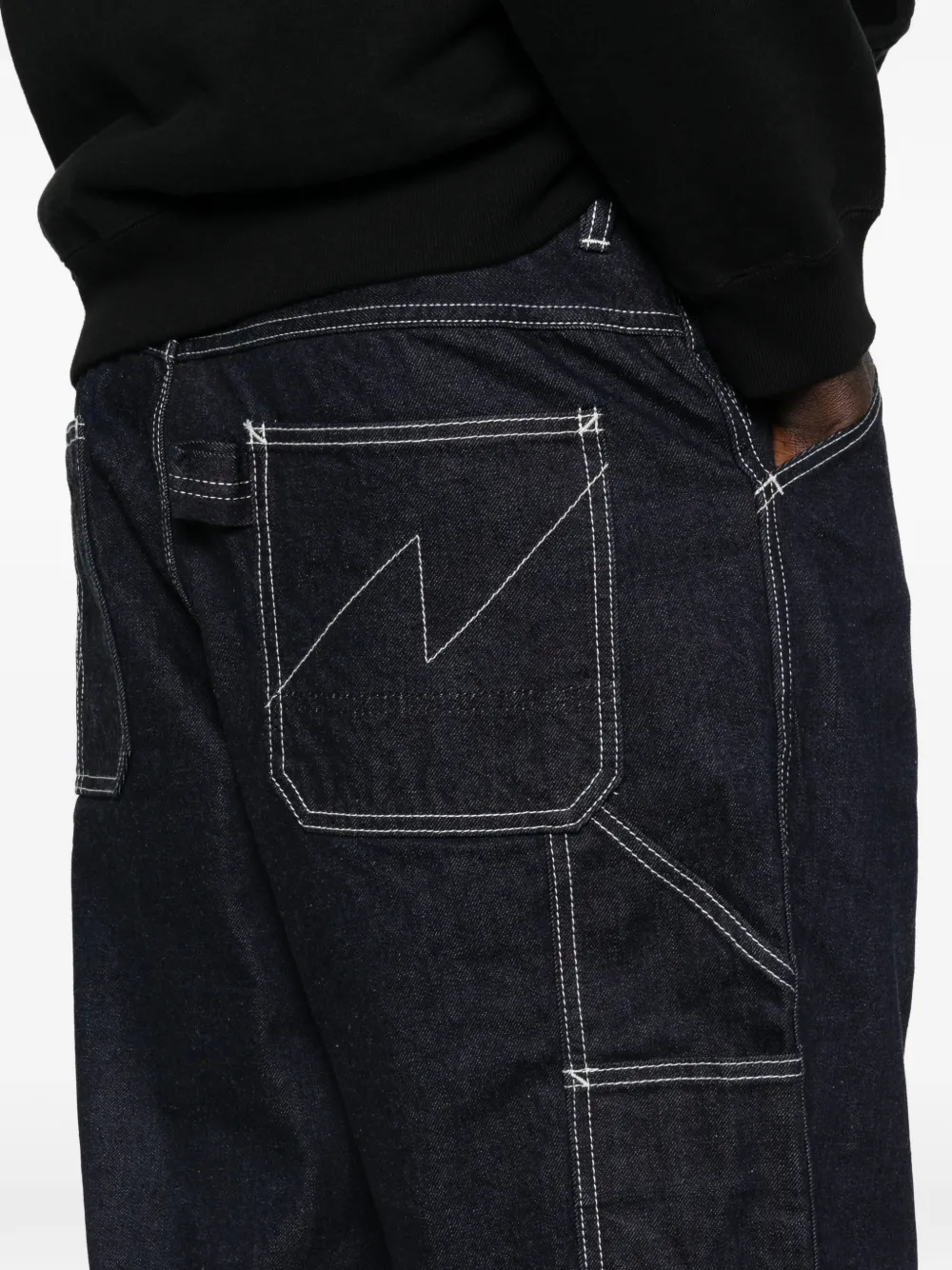 Neighborhood Jeans met contrasterende stiksels Blauw