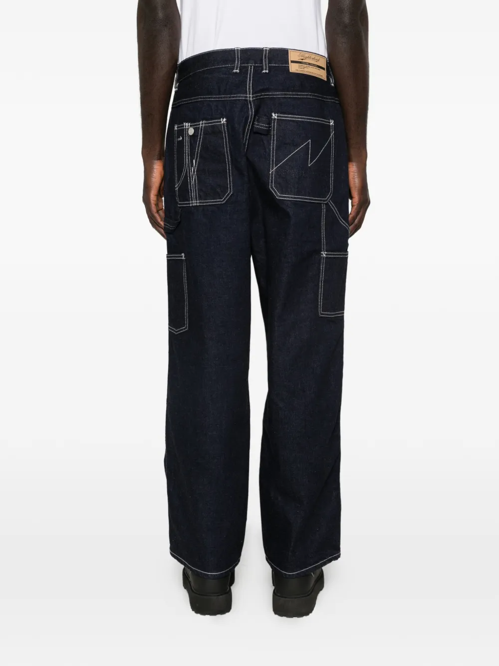 Neighborhood Jeans met contrasterende stiksels Blauw