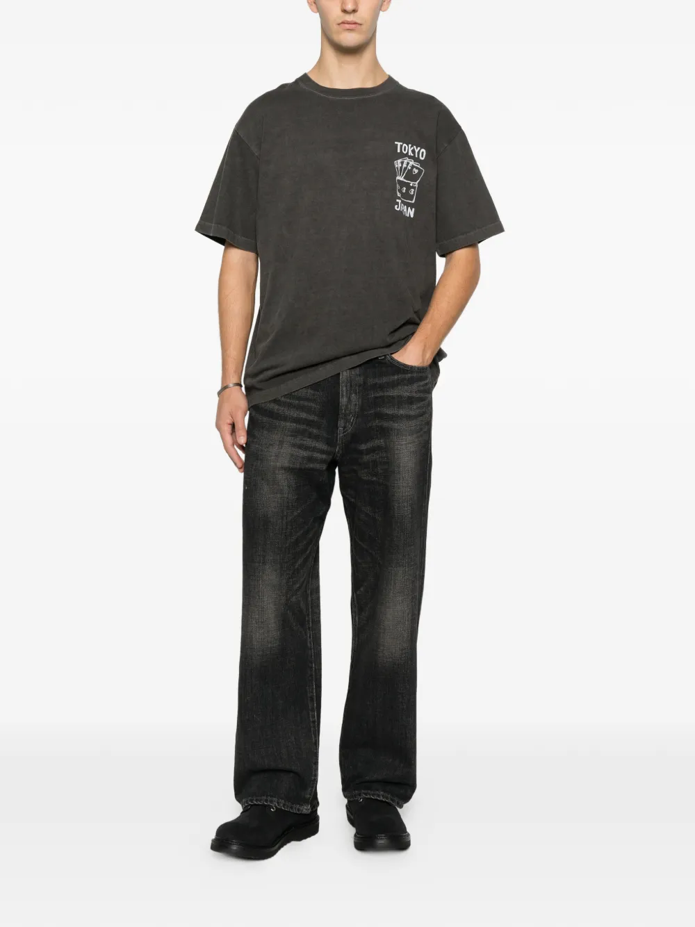 Neighborhood belt-loop pocket jeans - Zwart