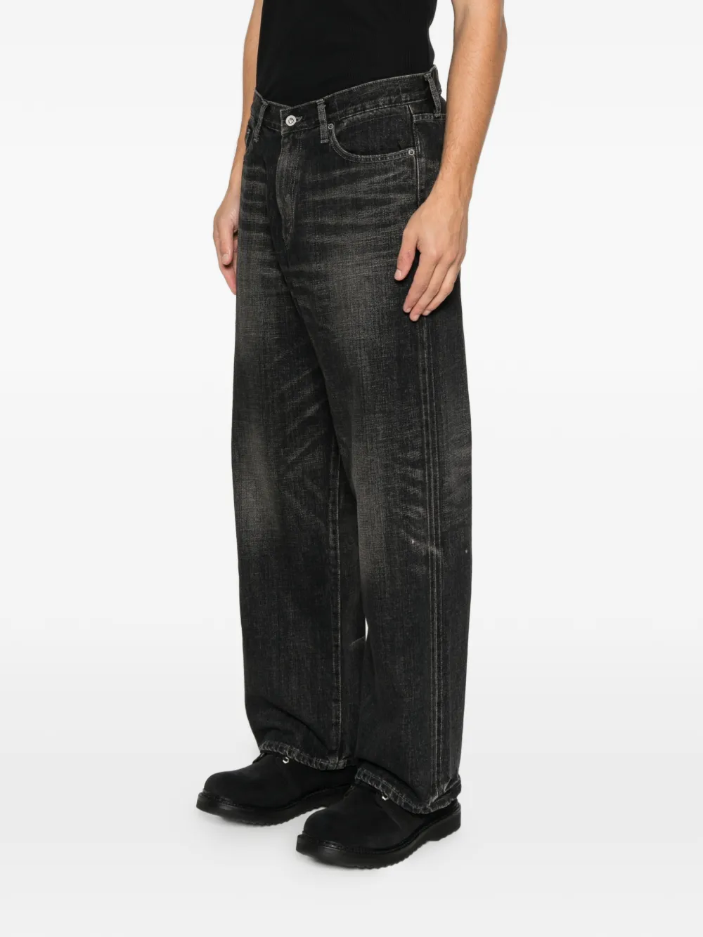 Neighborhood belt-loop pocket jeans Zwart