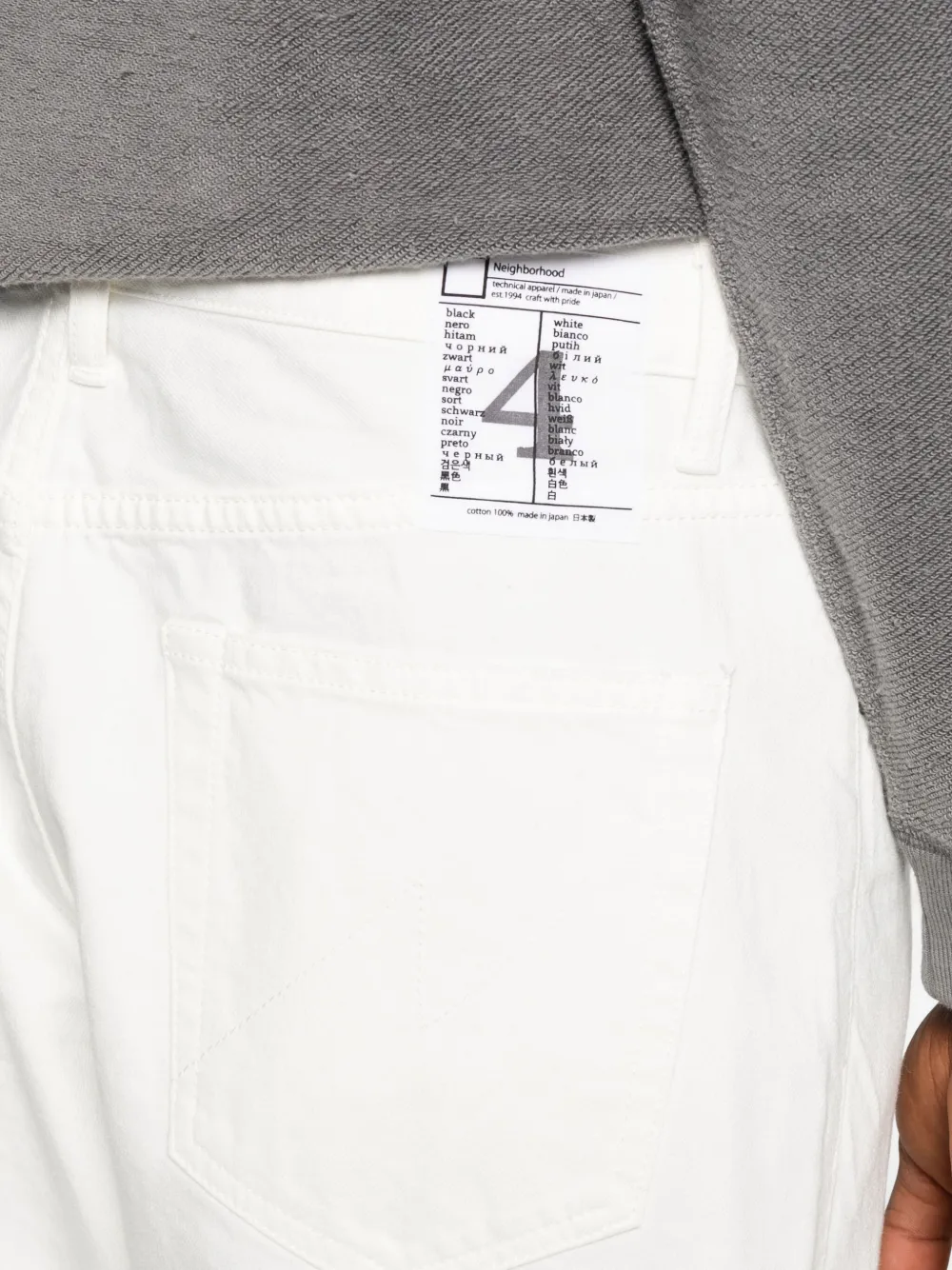 Neighborhood Jeans met toelopende pijpen Wit