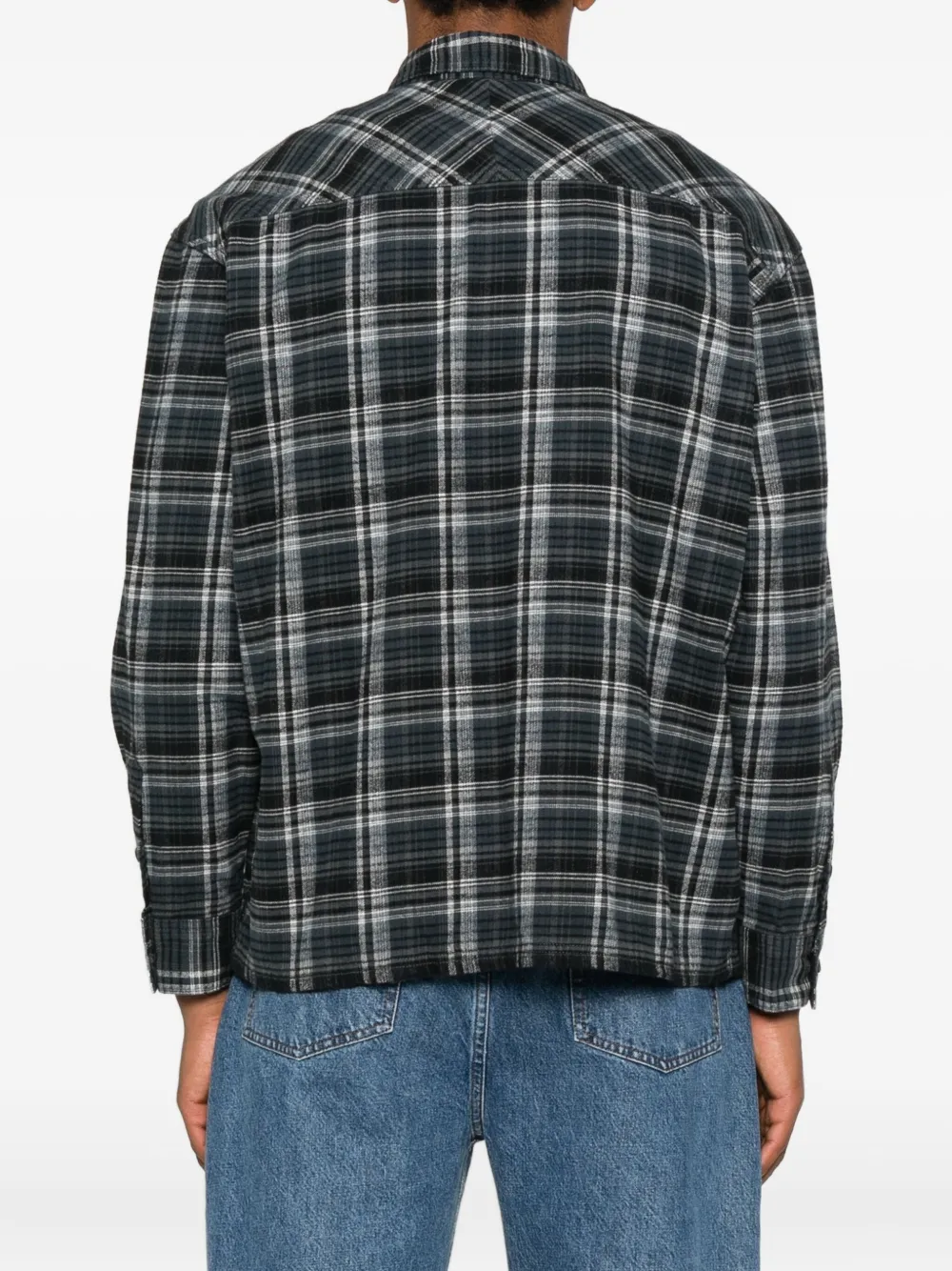 Neighborhood Clan Tartan-check Shirt In Black
