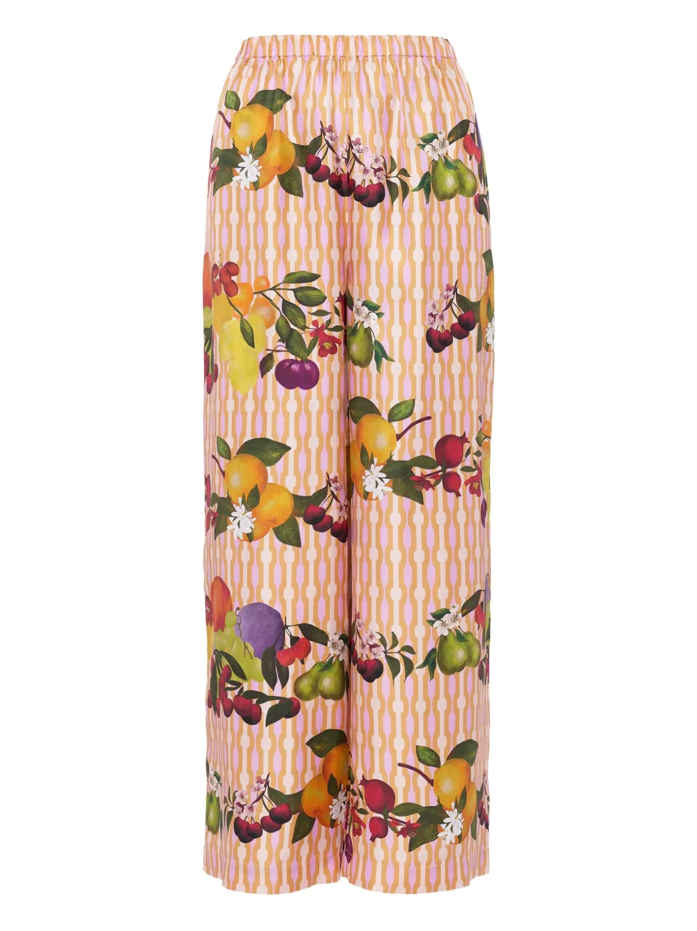 ERES Canelle fruit-print striped pyjama bottoms | Pink | Image 1