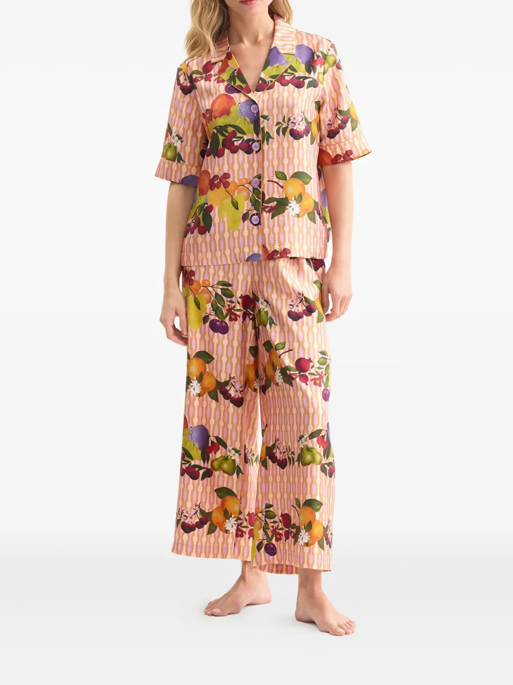 ERES Canelle fruit-print striped pyjama bottoms | Pyjama Bottoms | Image 2