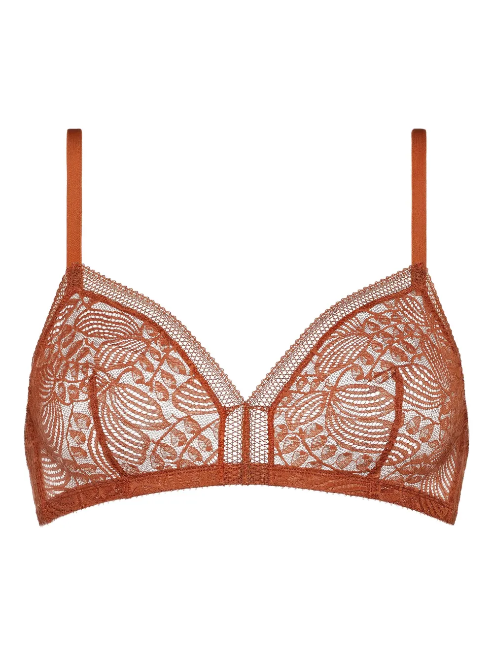 ERES brasier con encaje triangular | marrón | Image 1
