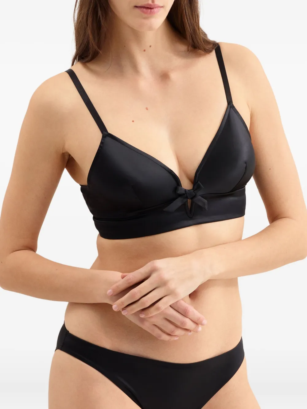 Eres Jean Bow-detail Triangle Bra In Black