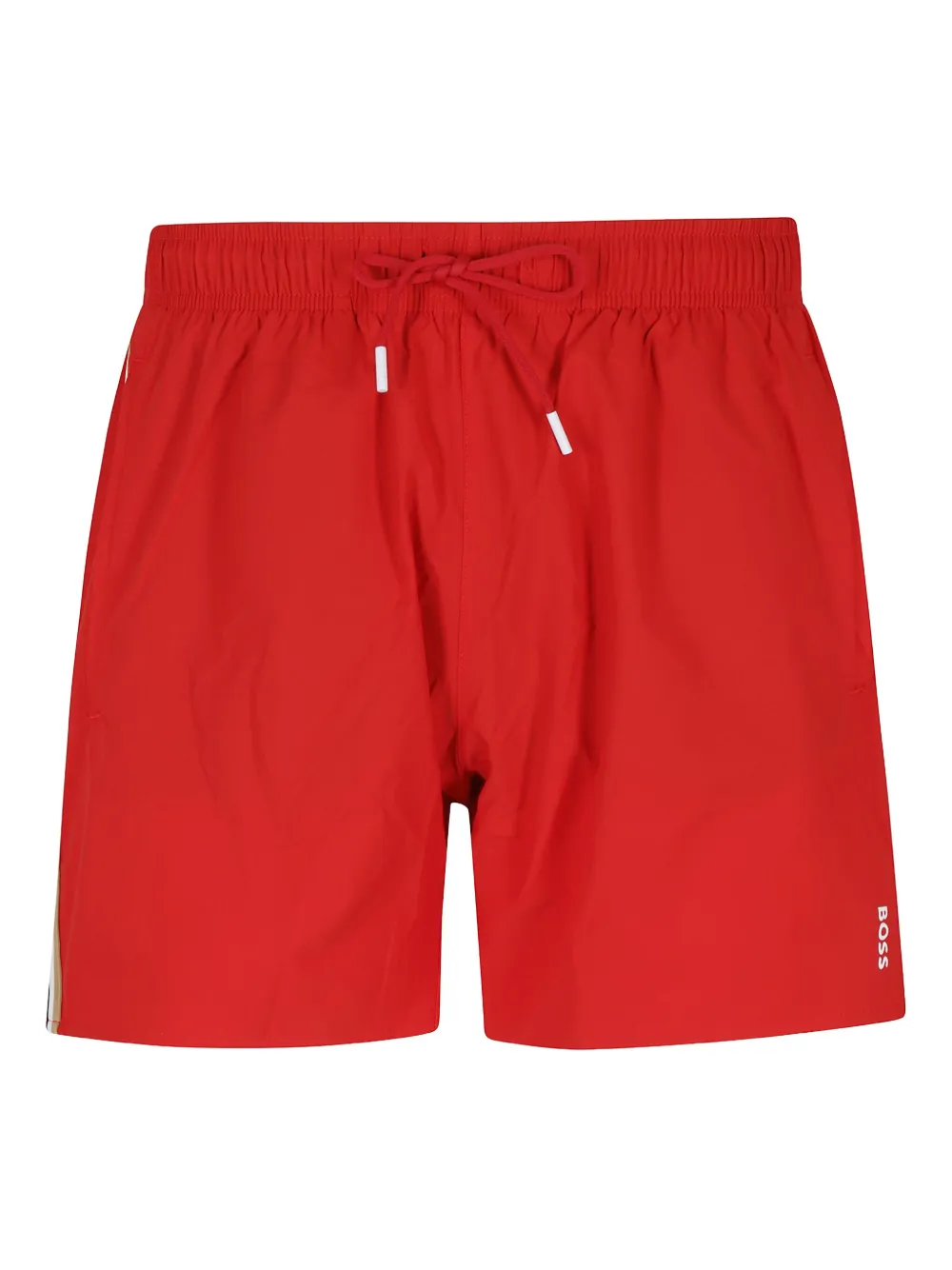 BOSS Zwembroek met logoprint Rood