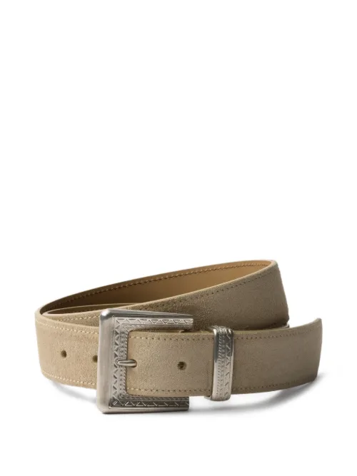 Ceinture en daim à boucle gravée - Prada - Modalova