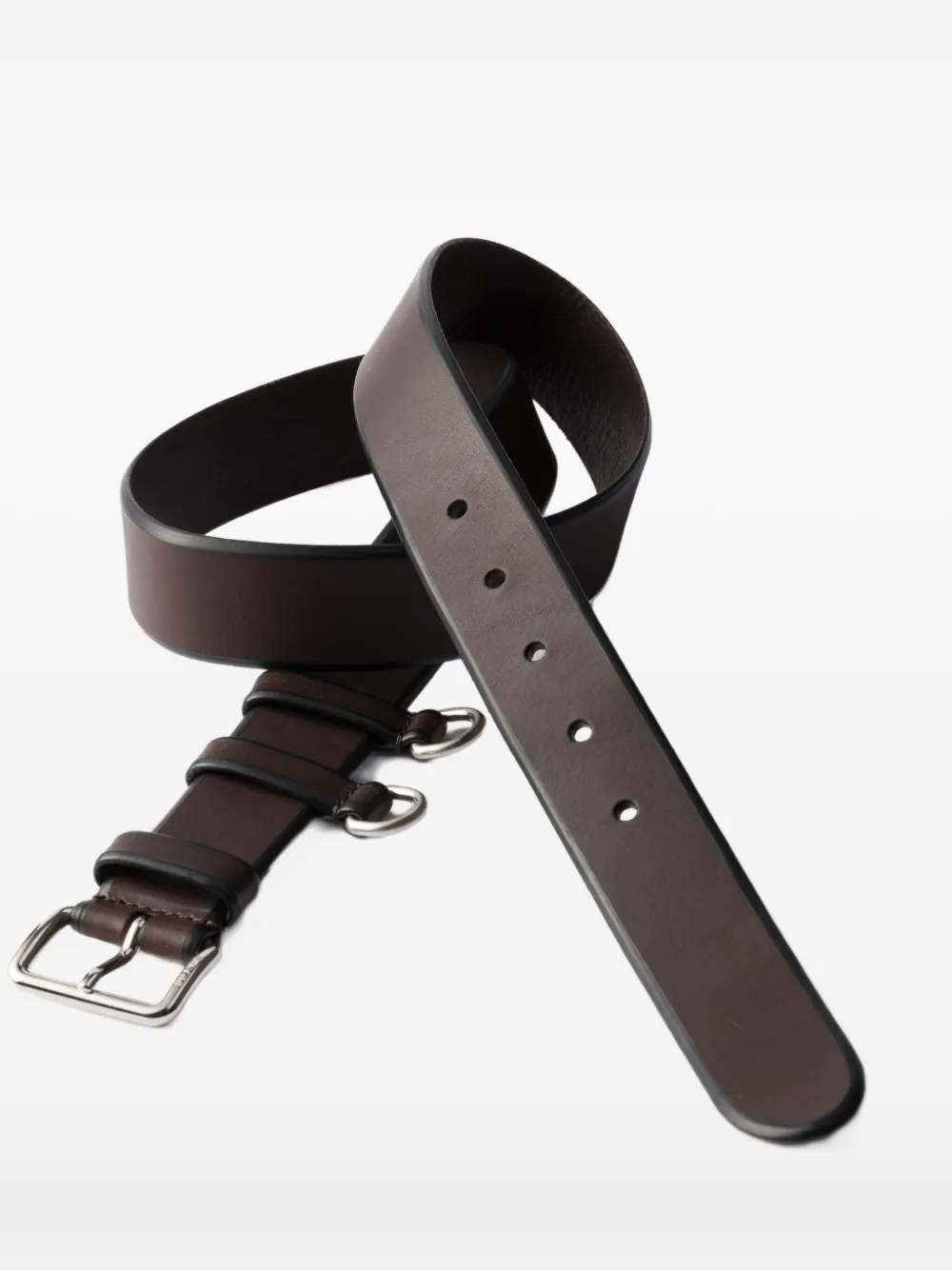 Prada leather buckle belt - Bruin