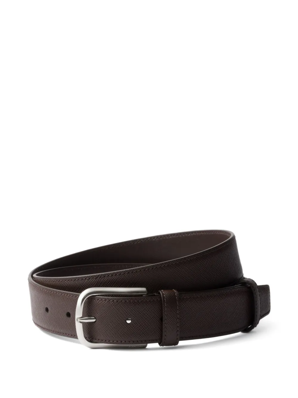 Prada Saffiano leren riem Bruin