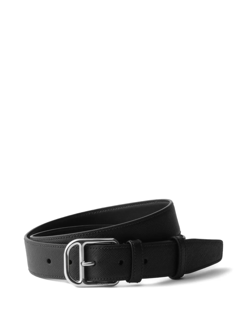 Prada Saffiano leren riem Zwart