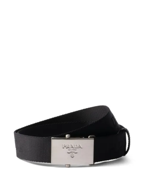 Prada logo-tape belt
