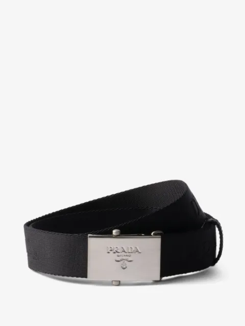 Prada logo-tape belt