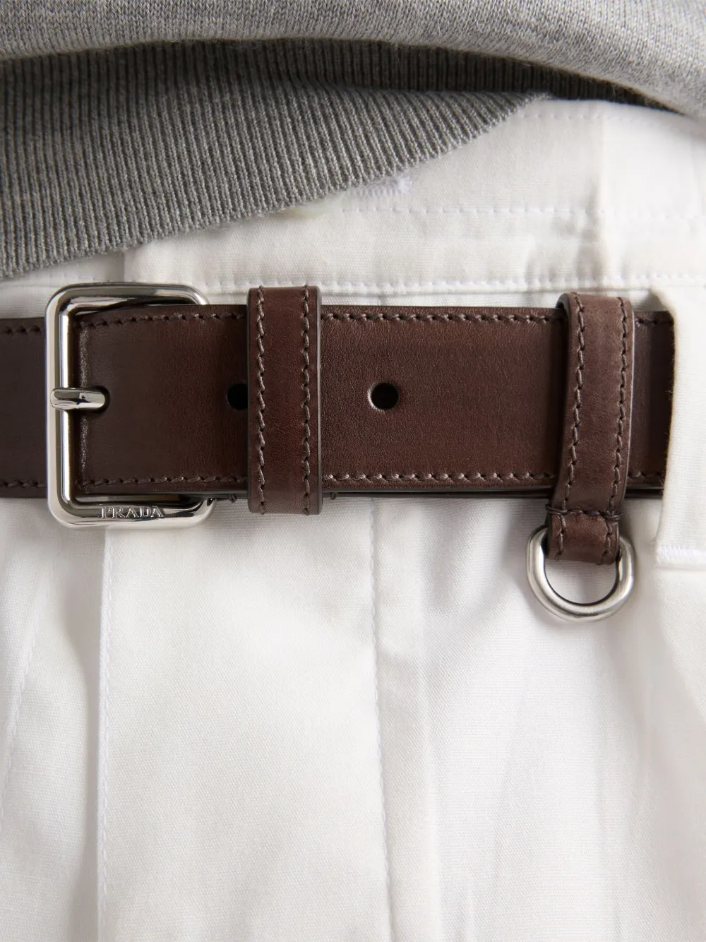 Prada Omkeerbare leren riem Bruin