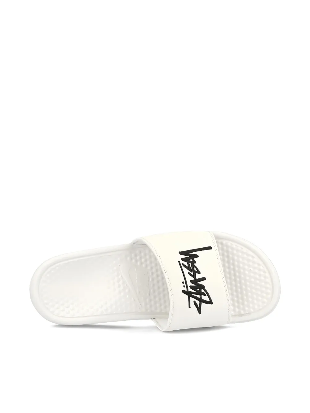 Nike Stussy logo slides White