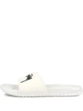 Nike Stussy logo slides - White