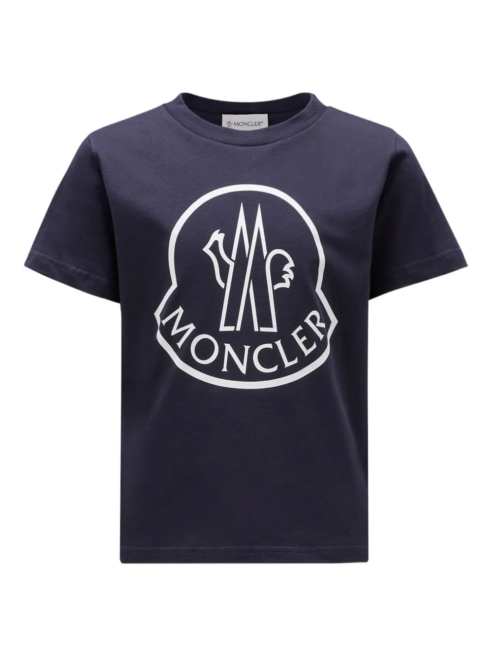 Moncler Enfant T-shirt met logoprint Blauw