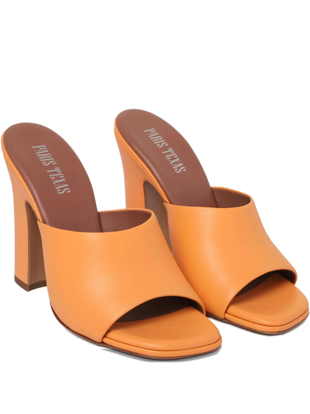 Paris Texas 100mm Ava mules Orange