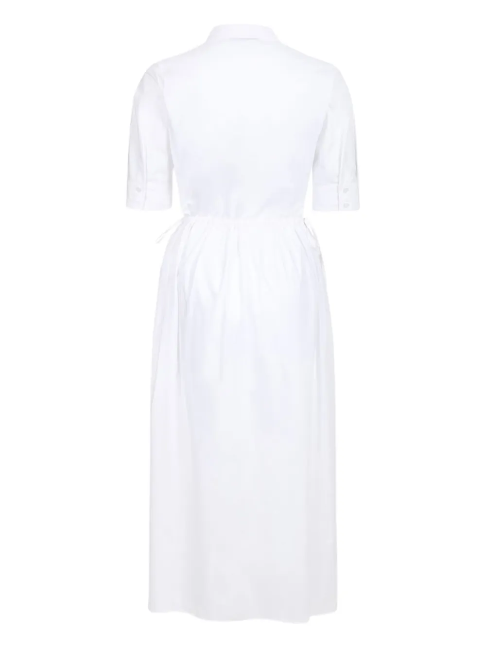Caractère poplin midi dress - Wit