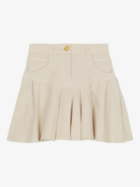 Balmain Kids falda corta con diseño plisado
