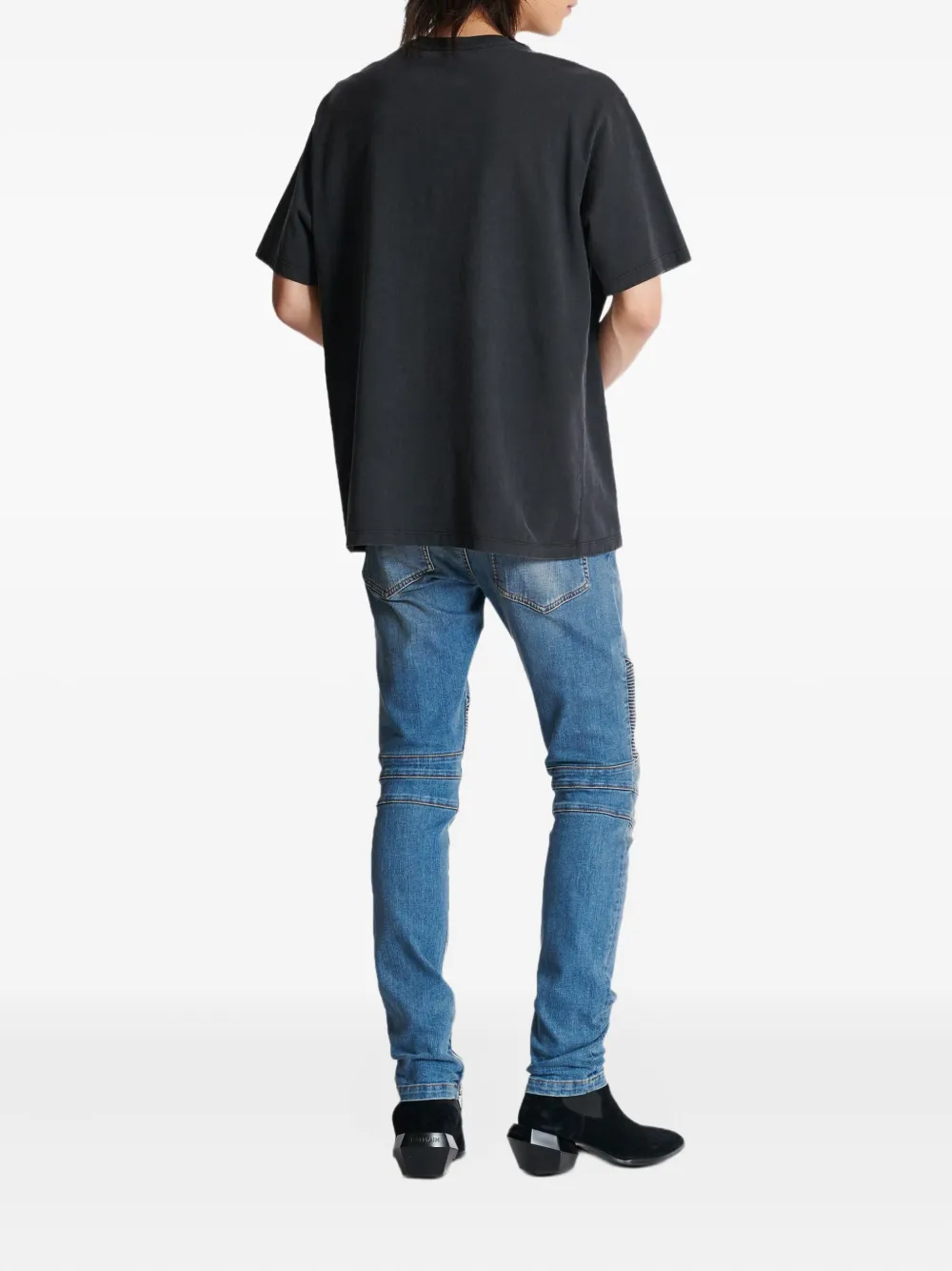 Balmain T-shirt met geborduurd logo Grijs