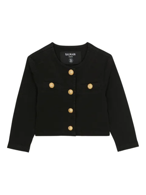Balmain Kids logo-engraved jacket 