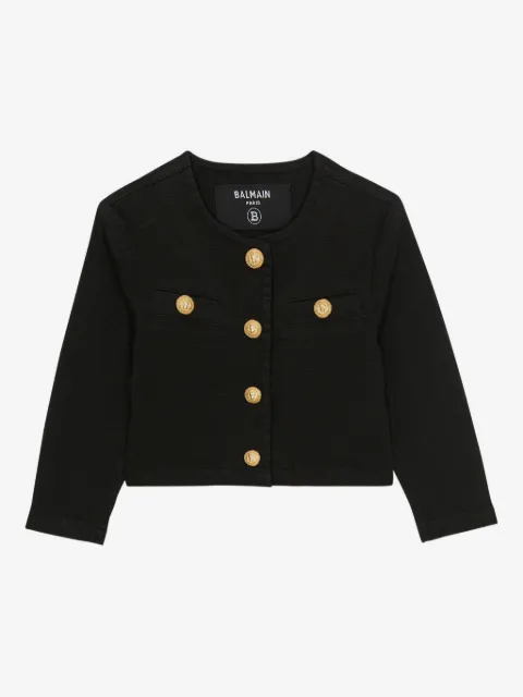 Balmain Kids logo-engraved jacket 