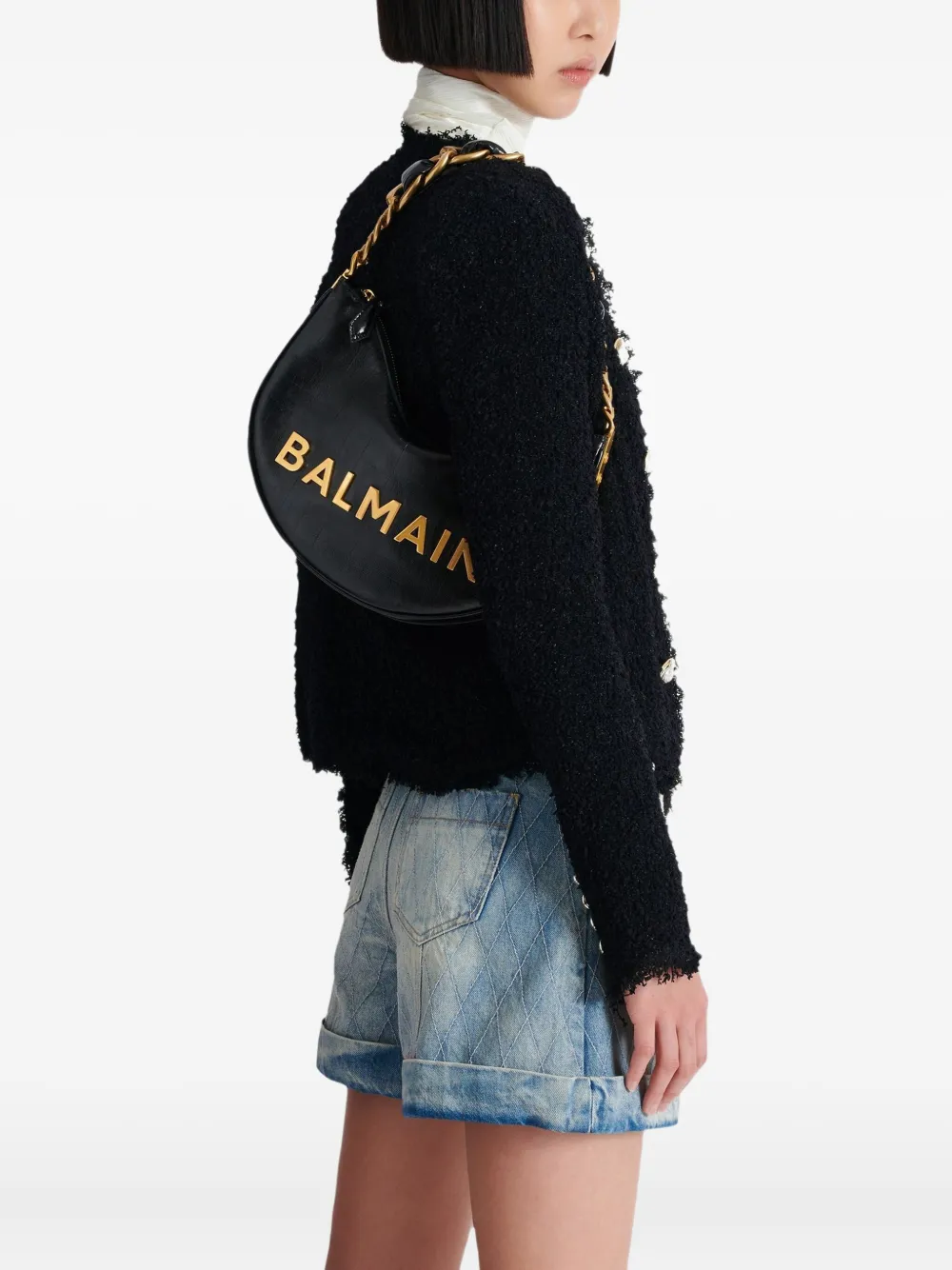 BALMAIN 1945 SOFT MOON BAG