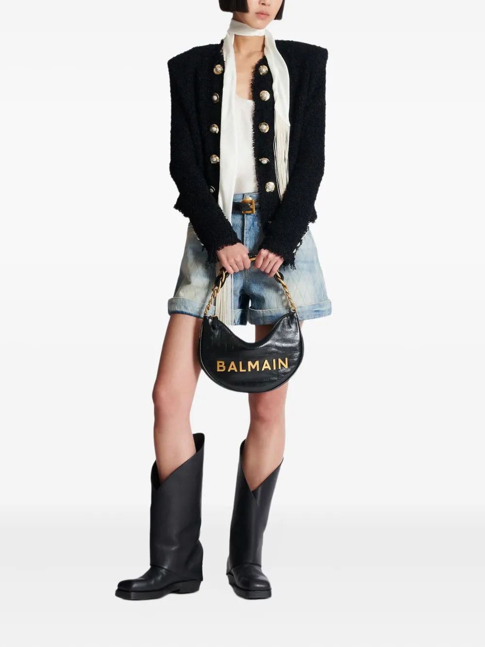 Balmain 1945 Soft Moon tas - Zwart