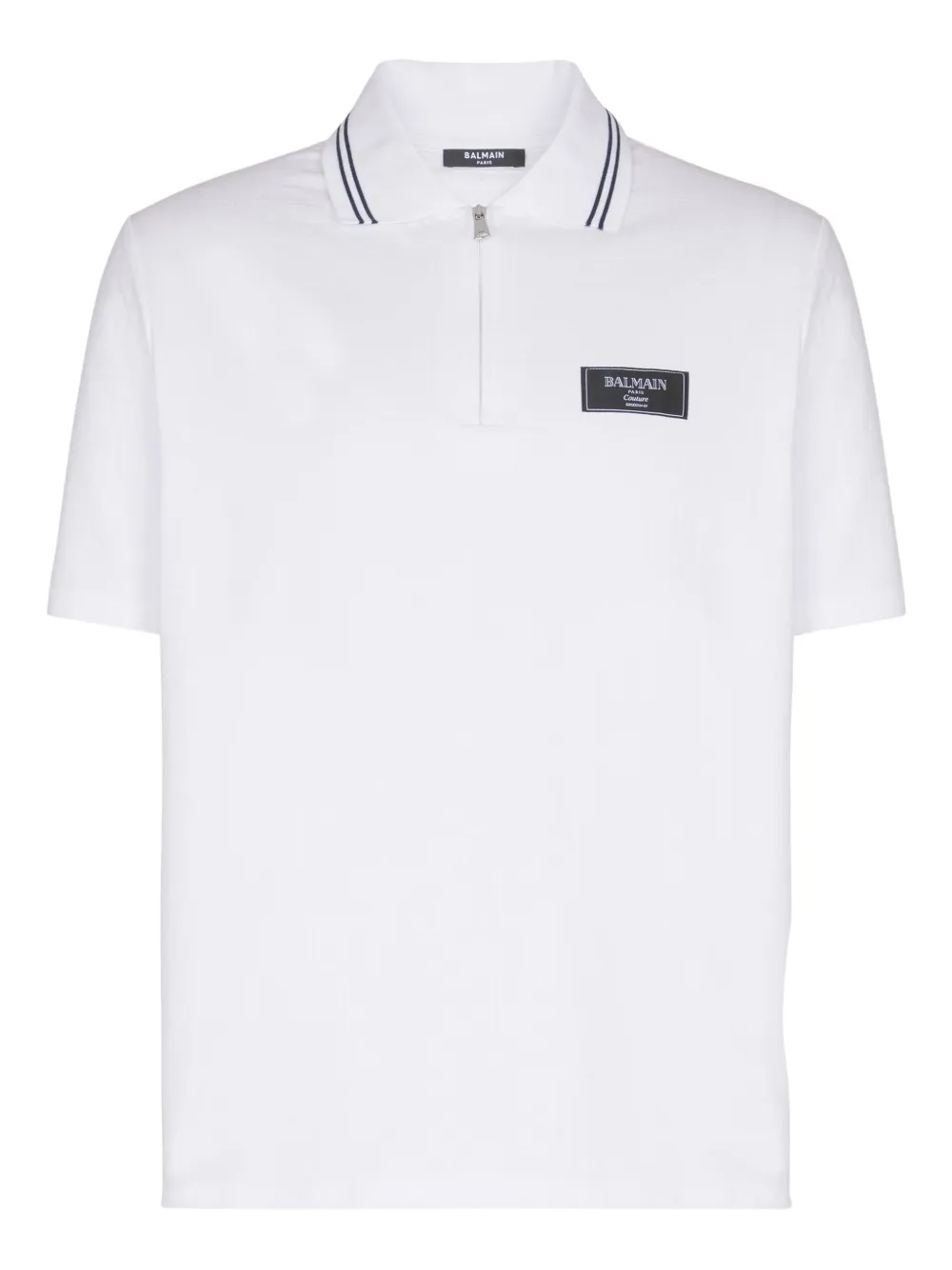 Balmain Poloshirt met monogram Wit