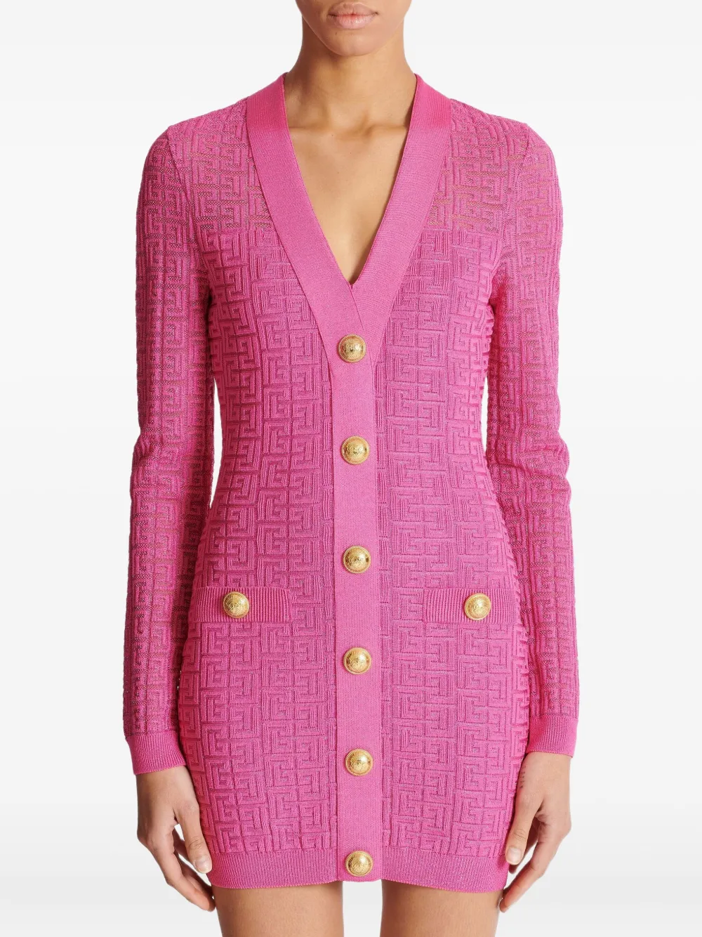 Balmain PB Labyrinthe mini-jurk Roze