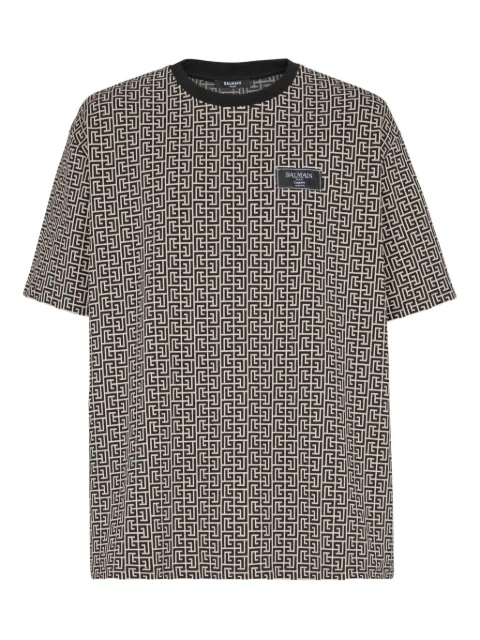 Balmain monogram-jacquard T-shirt 