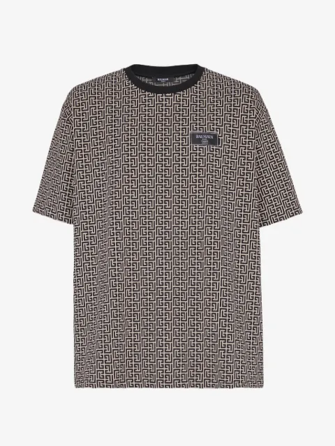 Balmain Monogram-jacquard T-shirt 