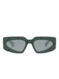 Balmain Eyewear geometric-frame sunglasses - Green
