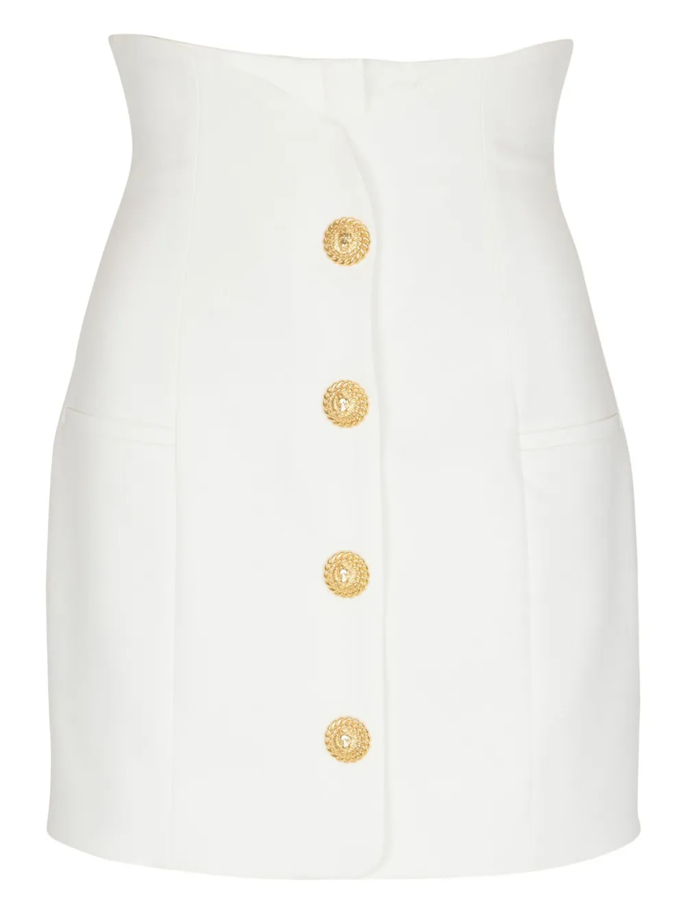 Balmain falda corta con botones decorativos | blanco | Image 1