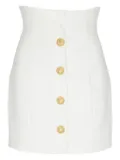 Balmain decorative-button mini skirt - White