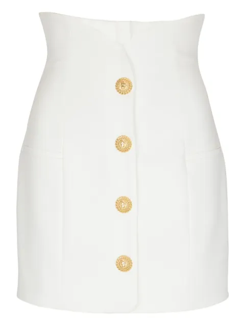Balmain decorative-button mini skirt 