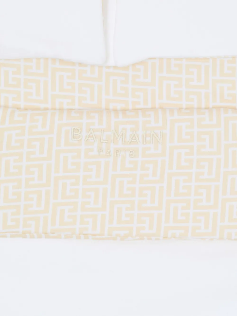 Balmain Kids Wiegdeken met monogramprint Beige