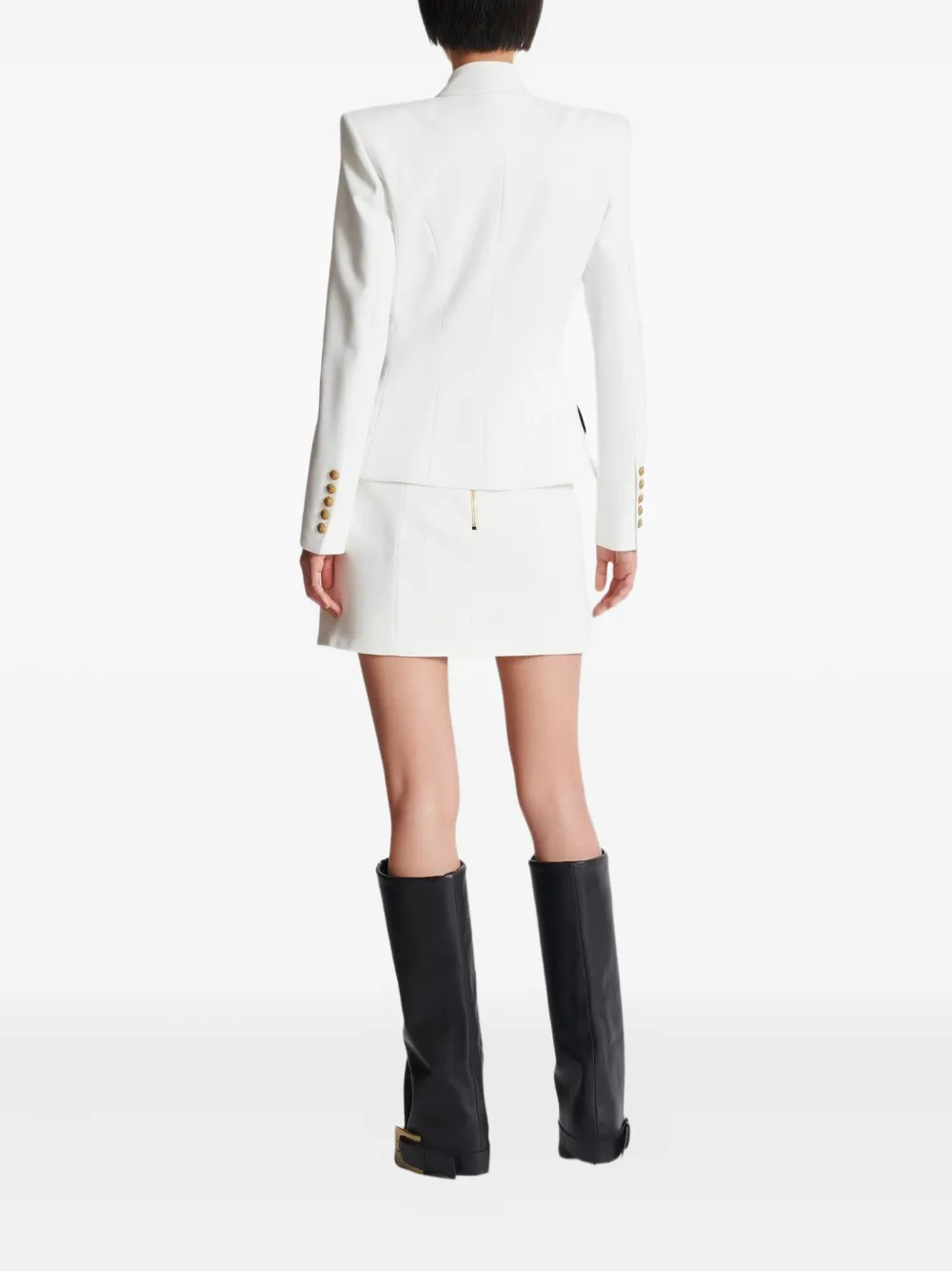 Balmain Tweekleurig jack Wit