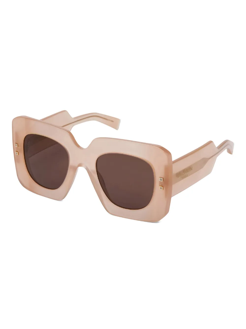 Balmain Eyewear Zonnebril met vierkant montuur - Roze